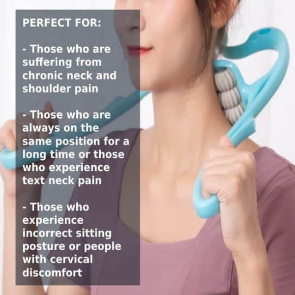 6 Wheel Pressure Point Neck Massager (Random Color)